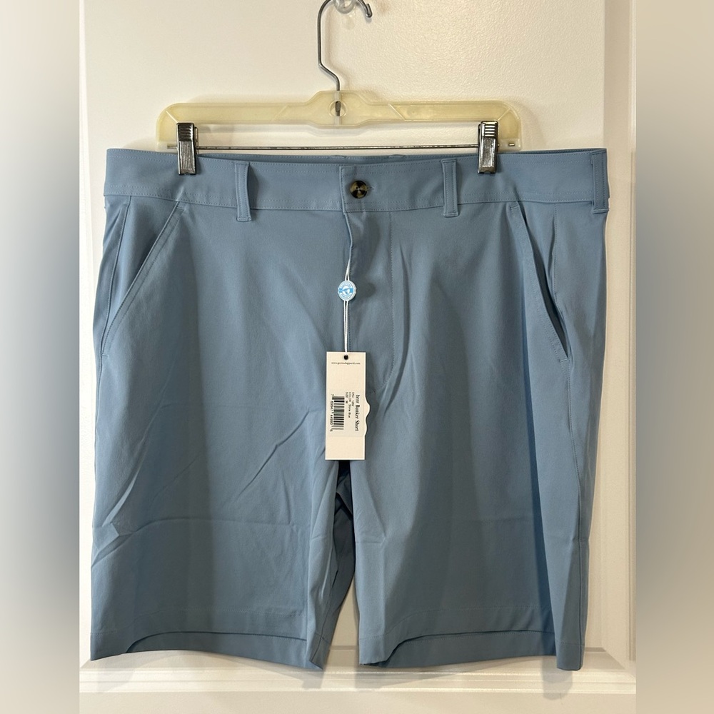 Genteal Apparel brrr Bunker Golf Shorts quick Dry Stone Blue Sand Gray Mens 36
